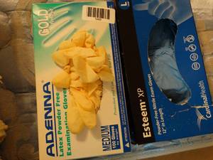 lot 1243 image: 2 open boxes of Latex Gloves