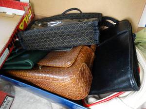 lot 1311 image: Shoe Box with Small Bags and Clutches