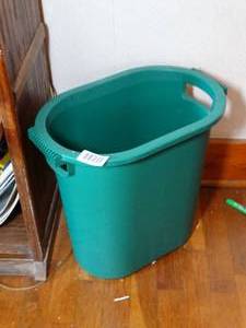 lot 1360 image: Small Green Trash Can