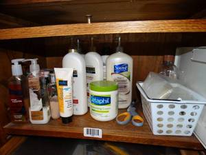 lot 1358 image: 2nd Shelf Contents  Personal Care Items