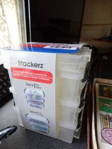 lot 1378 image: Small Stackable Storage Containers