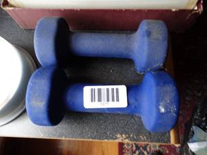 lot 1377 image: Pair of 5Lb Hand Weights