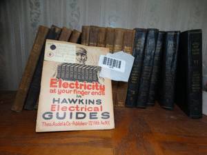 lot 1405 image: Vintage Rare Books Hawkins Electrical Guide 1-10 & Audels New Electric Library