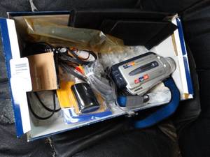 lot 1415 image: Small Sony Camcorder and Misc