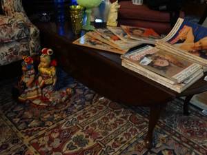 lot 1454 image: Old Bi - Folding Oval Coffee Table