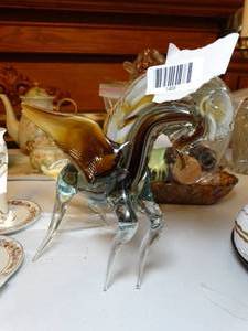 lot 1493 image: Large Hand Made  Blown Glass Horse