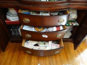 lot 1543 image: All Contents in Bottom Half of China Cabinet