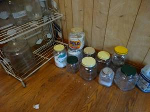 lot 1632 image: Lot of Large Glass Jars