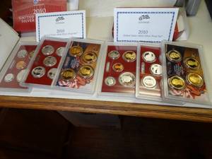 lot 1641 image: (2)   2010 U.S. Mint Silver Proof Sets w Box & COA