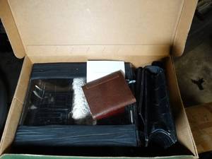 lot 1673 image: Box of Unique Wallets  Clutches  Etc