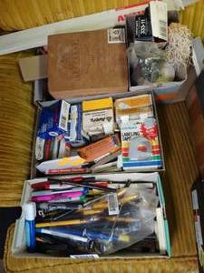 lot 1691 image: 3 Boxes of Drafting  Office Supplies