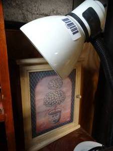 lot 1724 image: Mini Cabinet and Desk Lamp