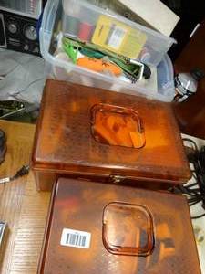 lot 1746 image: Mix of Sewing Supplies  two Similar Cases and More