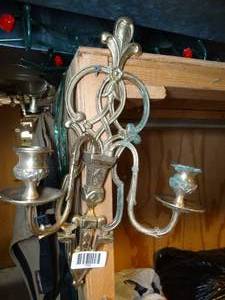 lot 1765 image: Nice Brass Wall Candle Holder