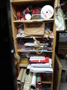 lot 1784 image: Huge Lot  Contents of 5 Shelves  Gift Bags - Paper  Cards  Ribbon  Wall Art and More