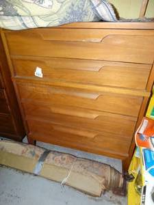 lot 1791 image: Nice Wood Dresser  Mid-Century