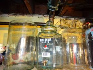 lot 1818 image: Huge Clear Glass Containers