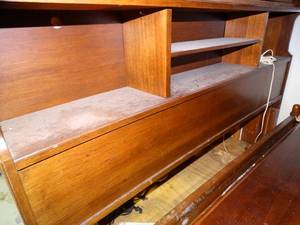 lot 1805 image: Head Board w storage and Foot Board