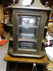 lot 1808 image: Small Unique Wall Cabinet w Mirrors