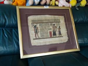 lot 1871 image: Tribal Scroll Framed Wall Art