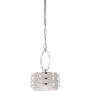 lot 70662 image: Nuvo 60-4628 - Harlow - 1 Light Mini Pendant w Slate Gray Fabric Shade