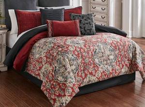 lot 70672 image: Riverbrook Home Sadler 10 Piece Comforter Set- Retail$159.99
