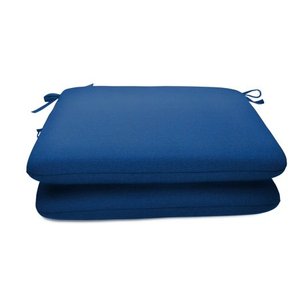 lot 70704 image: 18-inch Square Solid-color Sunbrella Outdoor Seat Cushions (Set of 2)