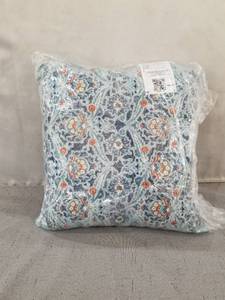 lot 70706 image: Kavka Designs blue orange blue charlotte outdoor pillow with insert