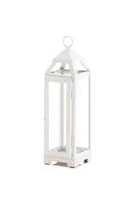 lot 70714 image: LARGE COUNTRY WHITE OPEN TOP LANTERN 19