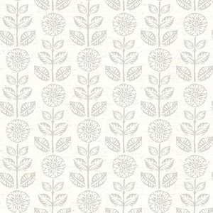 lot 70723 image: 3 Rolls Chesapeake Dolly Light Grey Floral Wallpaper