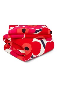 lot 70724 image: Marimekko Unikko Cotton Percale Bed Sheet Set