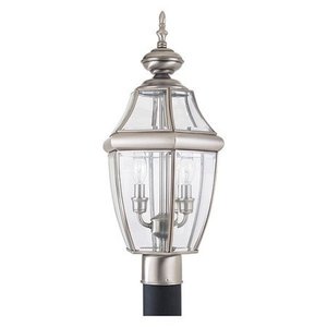 lot 37363 image: SEA GULL 8229-965 Two Light Outdoor Post Lantern,Antique B