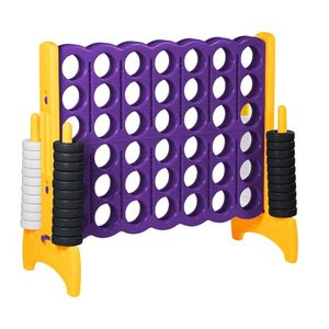 lot 37369 image: ECR4Kids Jumbo Four-To-Score Giant Game-IndoorOutdoor 4-In-A-Row Connect - Purple and Gold