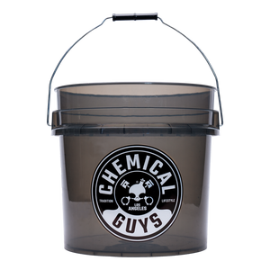 lot 38918 image: Heavy Duty Ultra Clear Car Detailing Bucket, 4.25 Gallon, Smoked Obsidian Black  Chemical Guys