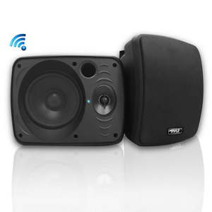 lot 38931 image: PYLE PDWR54BTB - Waterproof & Bluetooth 5.25 Indoor  Outdoor Speaker System, 600 Watt, Black
