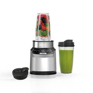 lot 38932 image: Ninja - Nutri-Blender Pro Personal Blender with Auto-iQ - Cloud Silver