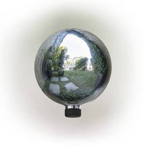 lot 49001 image: Alpine Corporation 12 Silver Glass Gazing Ball