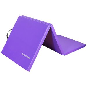 lot 49053 image: BalanceFrom 1.5 Thick Tri-Fold Folding Exercise Mat with Carrying Handles for MMA, Gymnastics and Home Gym Protective Flooring