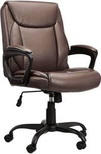 lot 49054 image: CLASSIC PURSOFT PU-PADDED MID-BACK OFFICE COMPUTER CHAIR