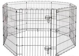 lot 49057 image: FOLDABLE METAL PET EXERCISE AND PLAYPEN WITH DOOR