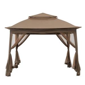 lot 49058 image: Sunjoy Gray Pop Up Portable Gazebo Outdoor Decor, BeigGreen
