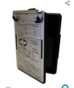 lot 3434 image: Crystal Pilot FlightFolio (Compatible with Mini iPad_5). Premium Full Grain Leather Flight Kneeboard