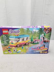 lot 3454 image: LEGO Friends Forest Camper Van and Sailboat 41681 Building Kit Forest Toy New 2021 (487 Pieces)