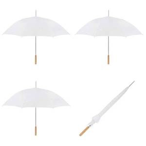 lot 3475 image: Trademark Innovations 48-inch Manual-open White Wedding Umbrella (Pack of 10)