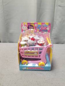 lot 3485 image: PINK RABBIT LITTLE SHOPPING CART PLAYSET
