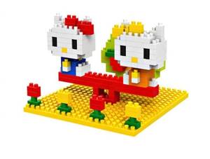 lot 3492 image: LOZ 9407 Hello Kitty Seesaw