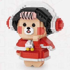 lot 3495 image: LOZ Christmas Girl Bear (9275) Diamond Block Building Blocks Toy Present(810pcs)