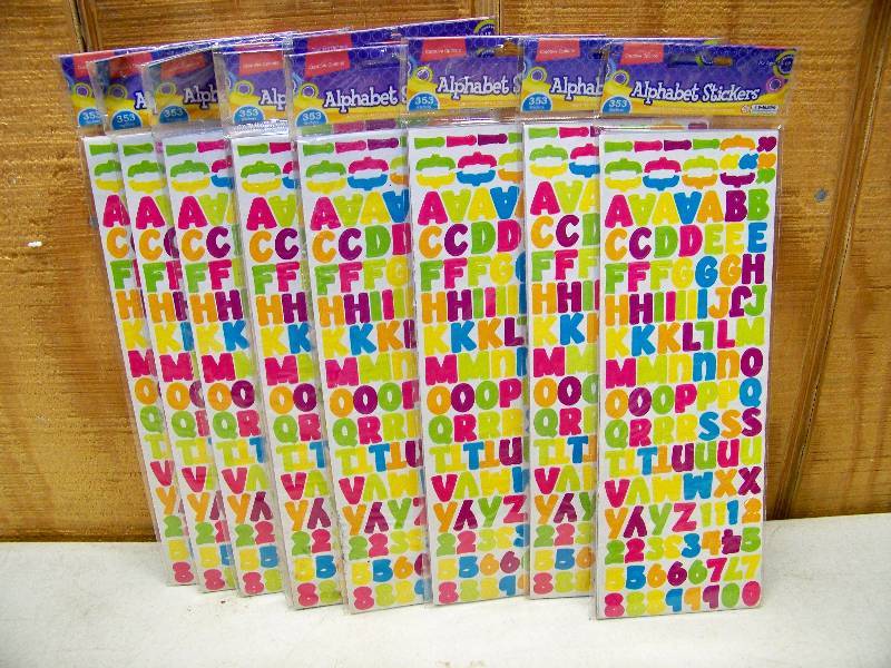 lot 27 image: 10 Packages of Creative Options Alphabet Stickers