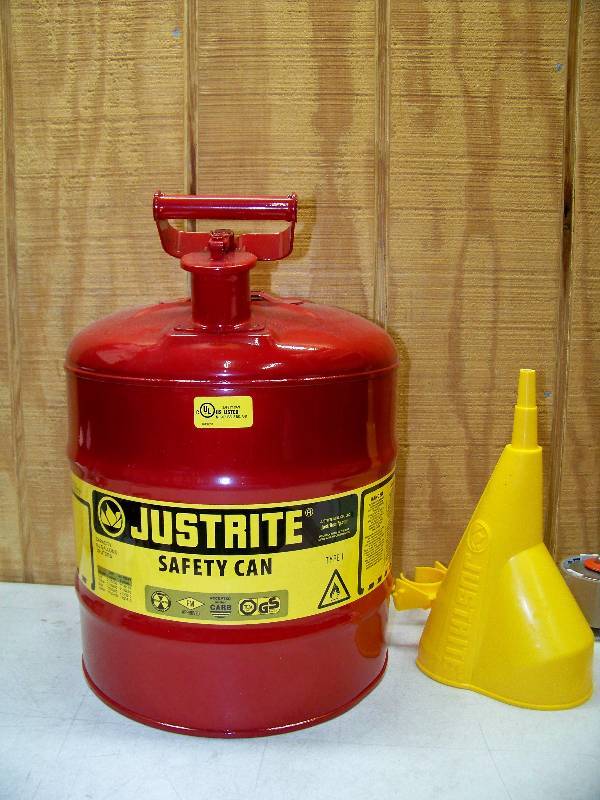 lot 34 image: Justrite Metal Safety Can