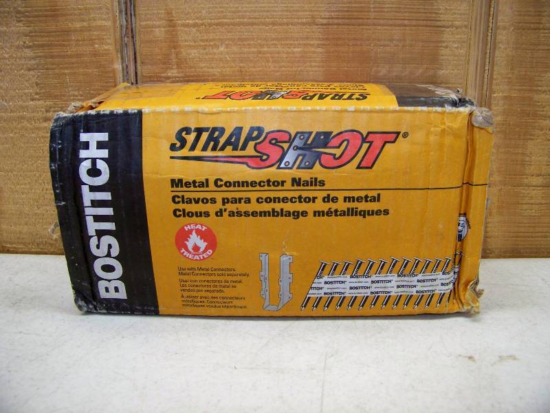 lot 162 image: Box of Bostitch Strap Shot Metal Connector Nails